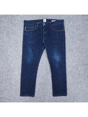 Kato Hiroshi Kato Needle Skinny Jeans Mens 33x23 Indigo Raw Selvedge Stretch USA